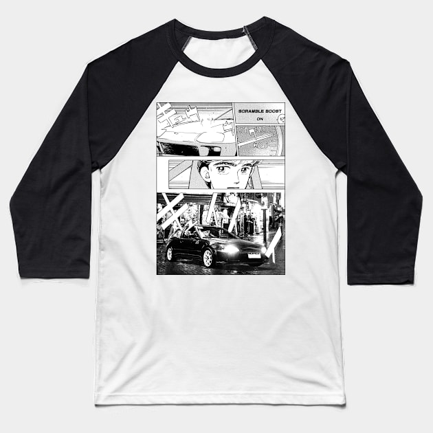 JDM VTI in Osaka Streets Manga Edition Baseball T-Shirt by Outlaw Suit